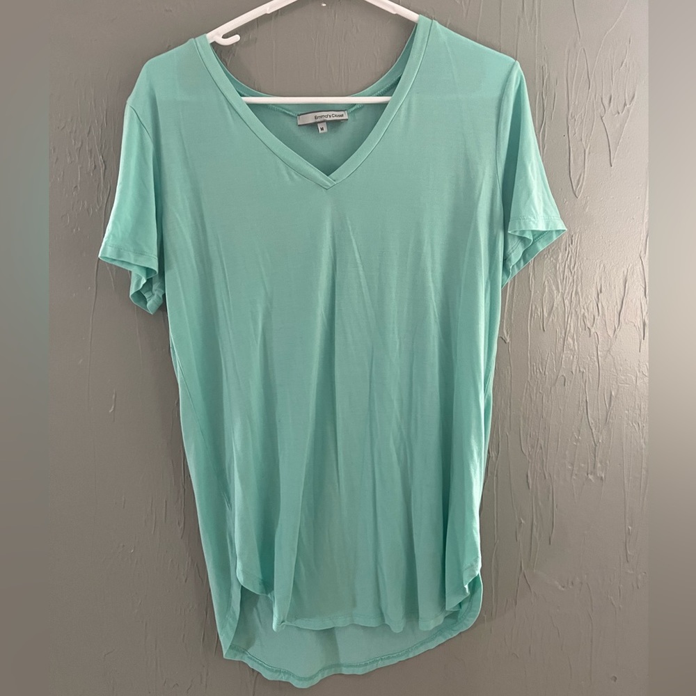 Turquoise, short sleeve, T-shirt, size medium